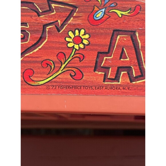 Vintage 1972 Fisher Price School Days Portable Original Play Desk Chalk Board - Picture 6 of 7